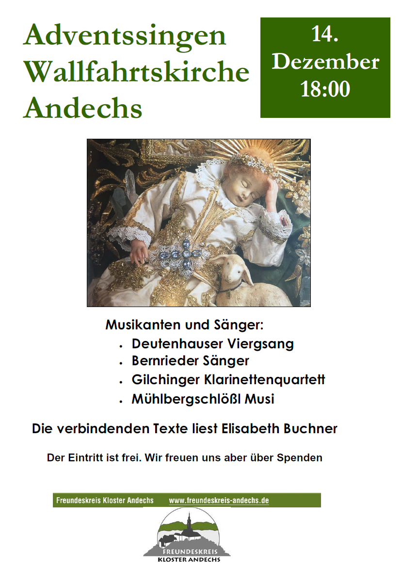 241214 FreundeskreisKlosterAndechs Adventssingen plakat