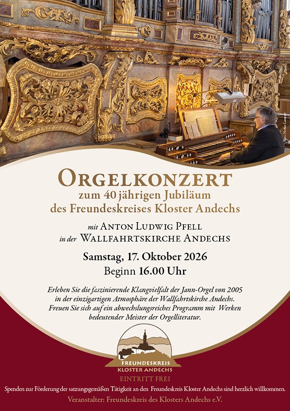 261017 FreundeskreisKlosterAndechs Orgelkonzert Plakat